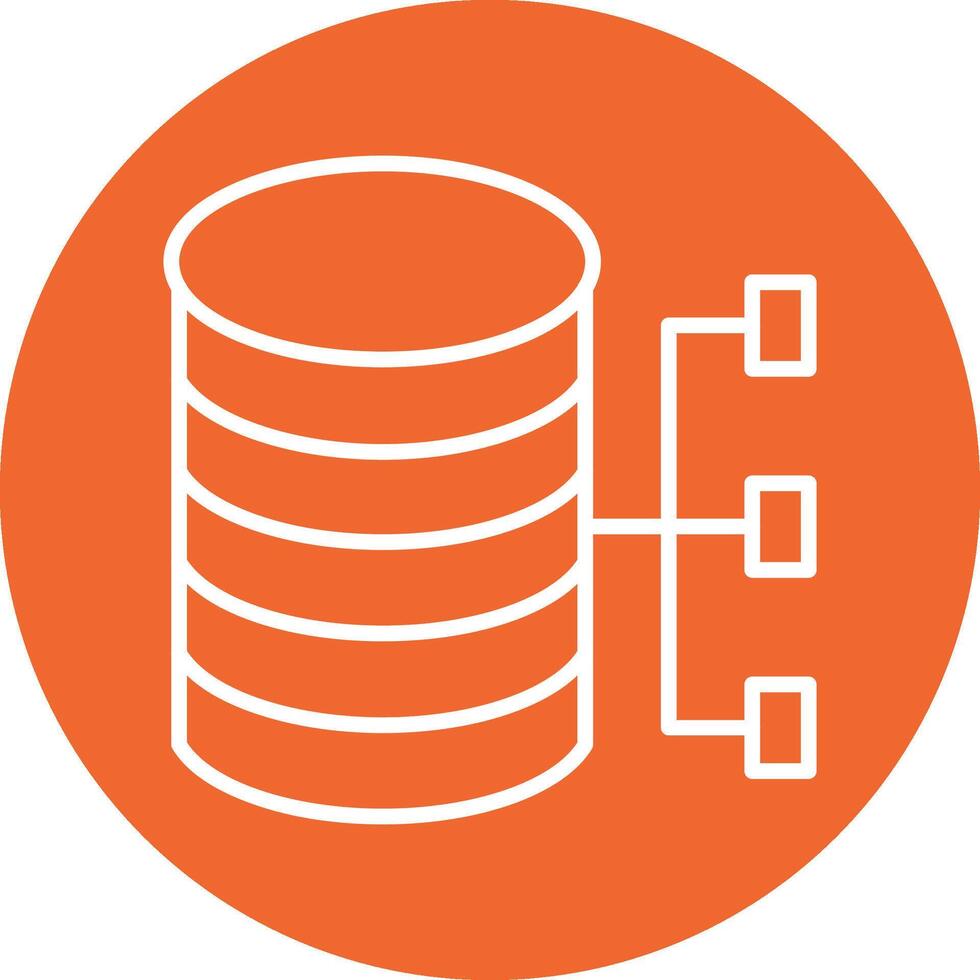 Acceuil database icon vector